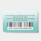 カスタム、ロゴ名バッジ |のカスタム色 バッジ (裏面)