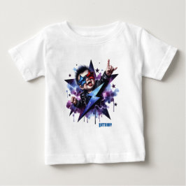 カスタム ロックオン ライトニングボルト ベビーTシャツ