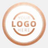 カスタム ローズゴールド プロモーショナル ビジネス ロゴ ブランド ラウンドシール (正面)