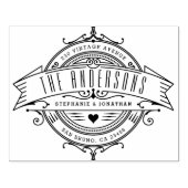 カスタム |ヴィンテージウェディング差出人住所 ラバースタンプ (インプリント)