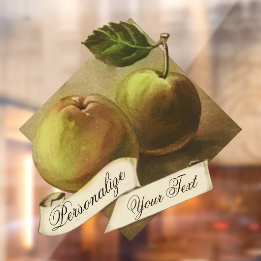 カスタム ヴィンテージ アップル レトロ フルーツ スナック レストラン ウィンドウサイン (シート2)