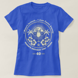 カスタム ヴィンテージ トロピカル バースデー 旅行 Tシャツ