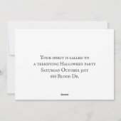 カスタム ヴィンテージ ハロウィンパーティー 招待状 (裏面)