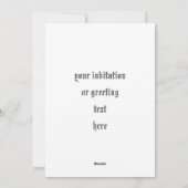 カスタム ヴィンテージ ハロウィン パーティー 招待状 (裏面)