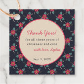 カスタム ヴィンテージ フラワーレター ありがとうございます フェイバータグ (正面)