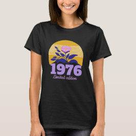 カスタム ヴィンテージ フラワー エレガント 誕生日 フラワー Tシャツ