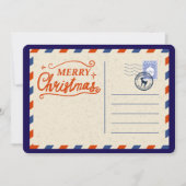 カスタム ヴィンテージ レトロ ノースポール クリスマス グリーティング (正面)