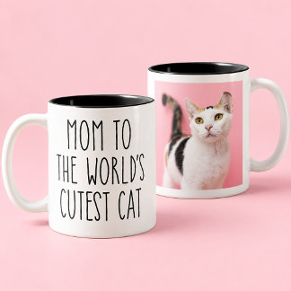 カスタム 世界一かわいい猫の写真 ツートーンマグカップ