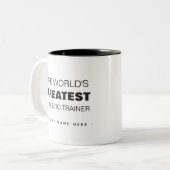 カスタム,世界最大の運動指導員 ツートーンマグカップ (正面左)
