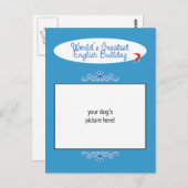 カスタム!世界最高の英語のブルドッグ ポストカード (正面/裏面)