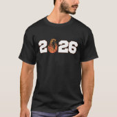 カスタム 丙午 2026 新年 Tシャツ (正面)
