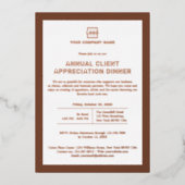 カスタム 企業 イベント パーティー 箔招待状 (正面)