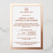 カスタム 企業 イベント パーティー 箔招待状 (正面)