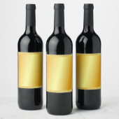 カスタム 偽のゴールド メタリック グリッター おしゃれなエレガント ワインラベル (ボトル)