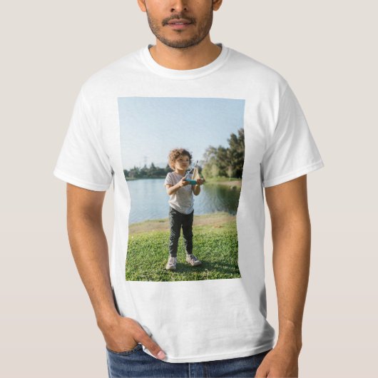 カスタム、写真とテキストを追加 Tシャツ (正面)
