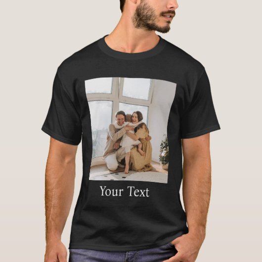 カスタム、写真とテキストを追加 Tシャツ (正面)