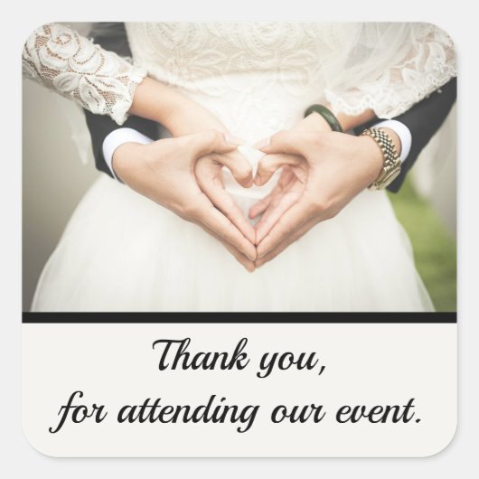 カスタム.写真と文字の追加 スクエアシール (正面)