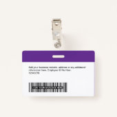 カスタム – 写真、バーコード、ロゴ、名前 バッジ (裏面クリップ)