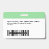 カスタム – 写真、バーコード、ロゴ、名前 バッジ (裏面)