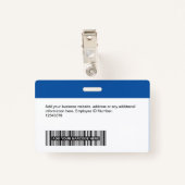 カスタム – 写真、バーコード、ロゴ、名前 バッジ (裏面クリップ)