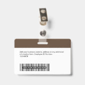 カスタム – 写真、バーコード、ロゴ、名前 バッジ (裏面 （クリップ付）)
