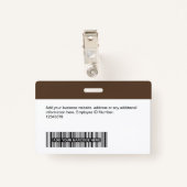 カスタム – 写真、バーコード、ロゴ、名前 バッジ (裏面クリップ)