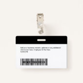 カスタム – 写真、バーコード、ロゴ、名前 バッジ (裏面クリップ)