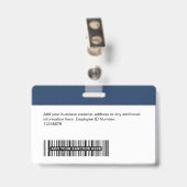 カスタム – 写真、バーコード、ロゴ、名前 バッジ (クリップ付き裏面)