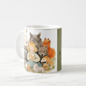 カスタム – 動物を愛する女の子 コーヒーマグカップ (正面左)