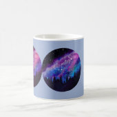 カスタム〔占星術の〕十二宮図カップル占星術 コーヒーマグカップ (中央)