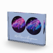 カスタム〔占星術の〕十二宮図カップル占星術 フォトブロック (右)