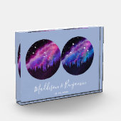 カスタム〔占星術の〕十二宮図カップル占星術 フォトブロック (左)