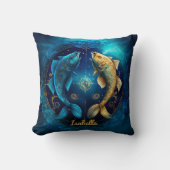 カスタム〔占星術の〕十二宮図占星術ファンタジーサンサイン クッション (正面)