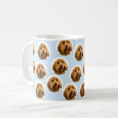 カスタム | 可愛パーソナライズされたいライトブルー コーヒーマグカップ (正面左)