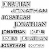 カスタム 名前 サイズ モノグラム ラップトップ タンブラー シール (正面)