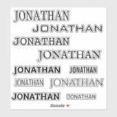 カスタム 名前 サイズ モノグラム ラップトップ タンブラー シール (シート)