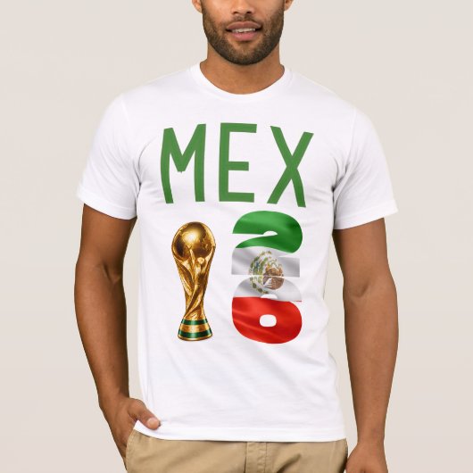 カスタム 名前 番号 メキシコ 2026 ワールドカップ Tシャツ (正面)