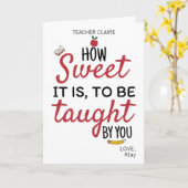 カスタム 学校の先生 感謝 なんて素敵なの カード (黄色い花)