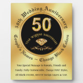 カスタム, 安価な50周年結婚記念日のギフト フォトプラーク (正面)