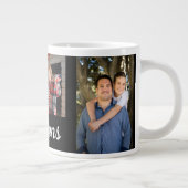 カスタム.家族写真。 ジャンボコーヒーマグカップ (右)