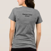カスタム 寝起きの悪い猫のインテリア 女性用 トライブレンドＴシャツ (裏面)