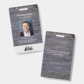 カスタム 小規模従業員 スタッフ フォト ID バッジ (正面＆裏面)