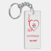 カスタム「彼氏が好き」彼の名前 キーホルダー (正面左)