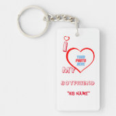 カスタム「彼氏が好き」彼の名前 キーホルダー (正面)