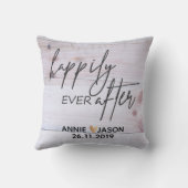 カスタム |後は幸せに | 結婚s |装飾用クッション クッション (裏面)