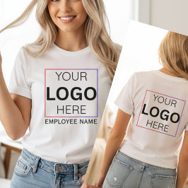 カスタム 従業員名 ロゴ | オーダーメイド スタッフ Tシャツ