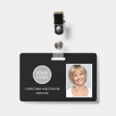 カスタム 従業員名 ロゴ 写真 法人 作業用 バッジ (正面 （クリップ付）)