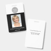 カスタム 従業員名 ロゴ 写真 法人 業務 バッジ (正面＆裏面)