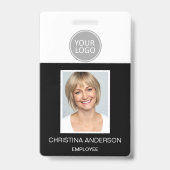 カスタム 従業員名 ロゴ 写真 法人 業務 バッジ (正面)