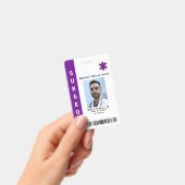 カスタム 従業員 写真, 名前, バーコード, ロゴ バッジ (手持ち)